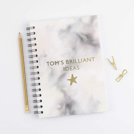 SALE - LUXE PERSONALISED JOURNAL - CLEAR QUARTZ COVER