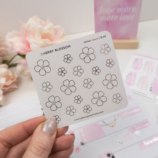 CHERRY BLOSSOM - FOILED PLANNER STICKERS