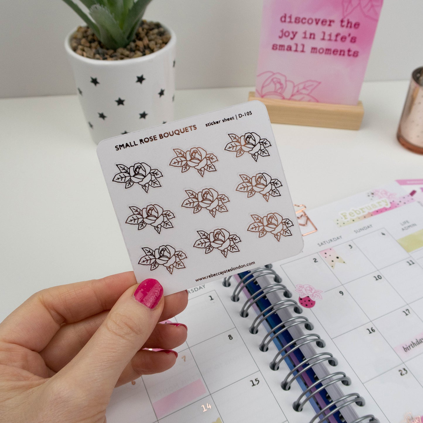 ROSE BOUQUETS - FOILED PLANNER STICKERS
