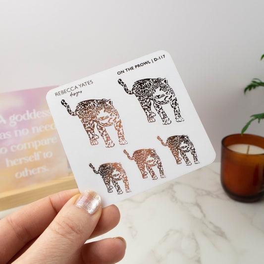 ON THE PROWL - FOILED PLANNER STICKERS