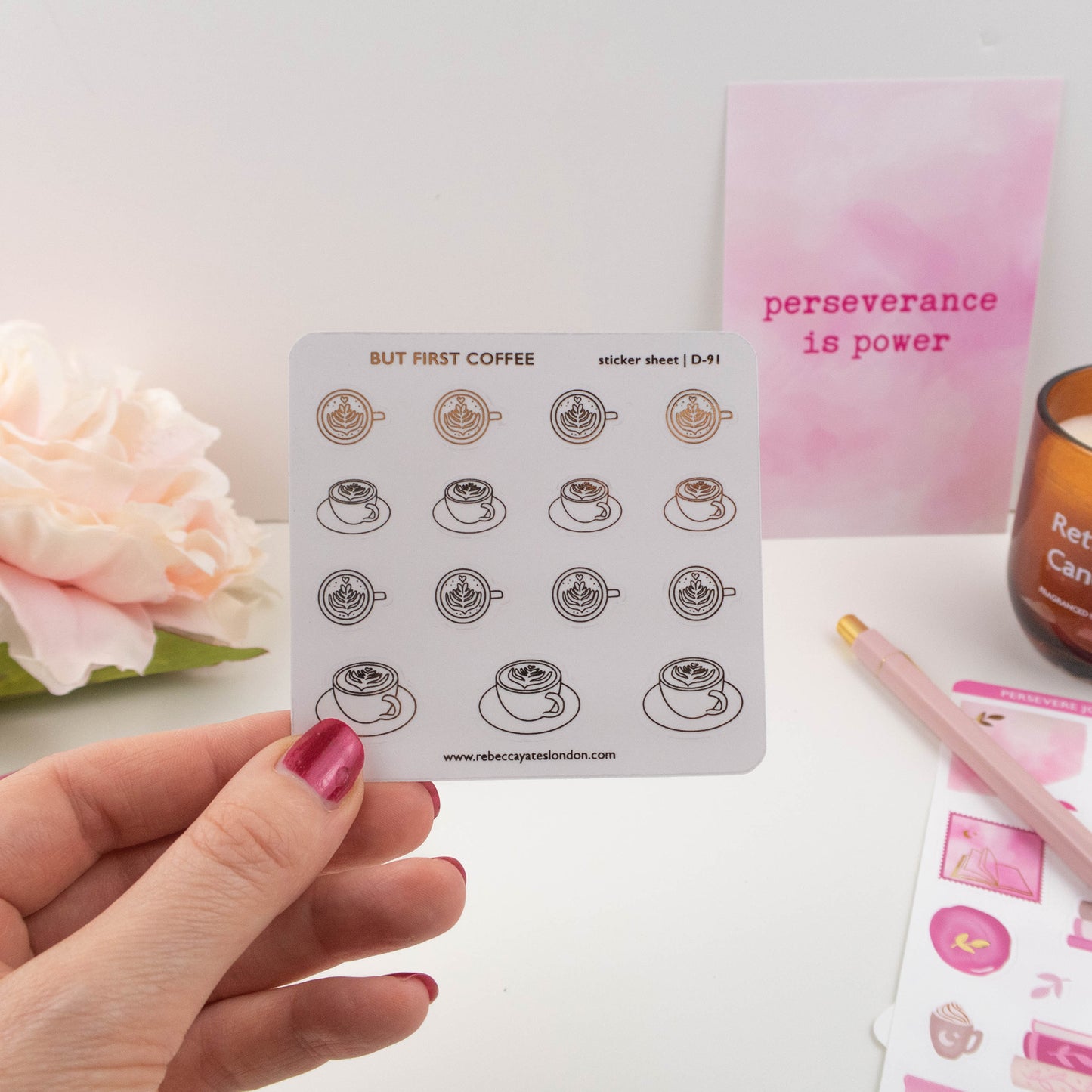 BUT FIRST, COFFEE - FOILED PLANNER STICKERS