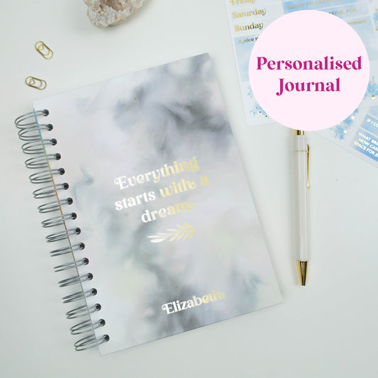 EVERYTHING STARTS WITH A DREAM - LUXE PERSONALISED JOURNAL