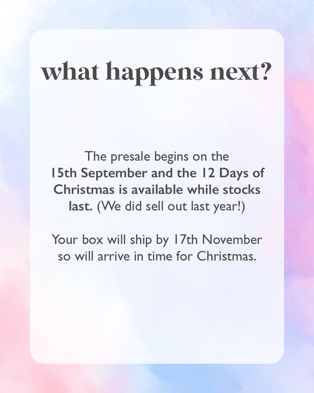 PRE-ORDER PERSONALISED 12 DAYS OF CHRISTMAS GIFTS