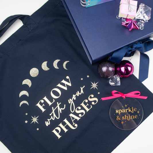 FLOW WITH YOUR PHASES TOTE BAG