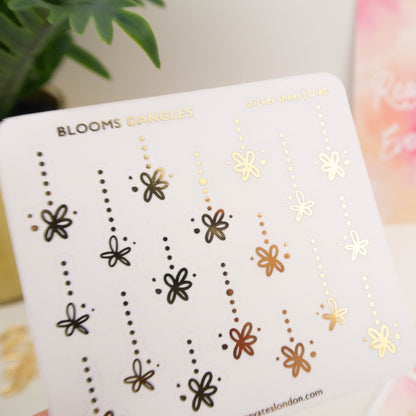 BLOSSOM DANGLES - FOILED PLANNER STICKERS