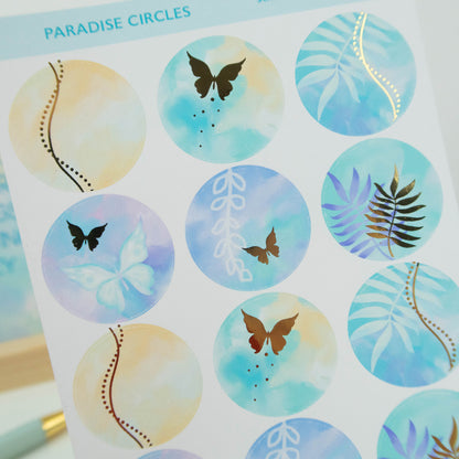 PARADISE CIRCLES - PLANNER STICKER SHEET