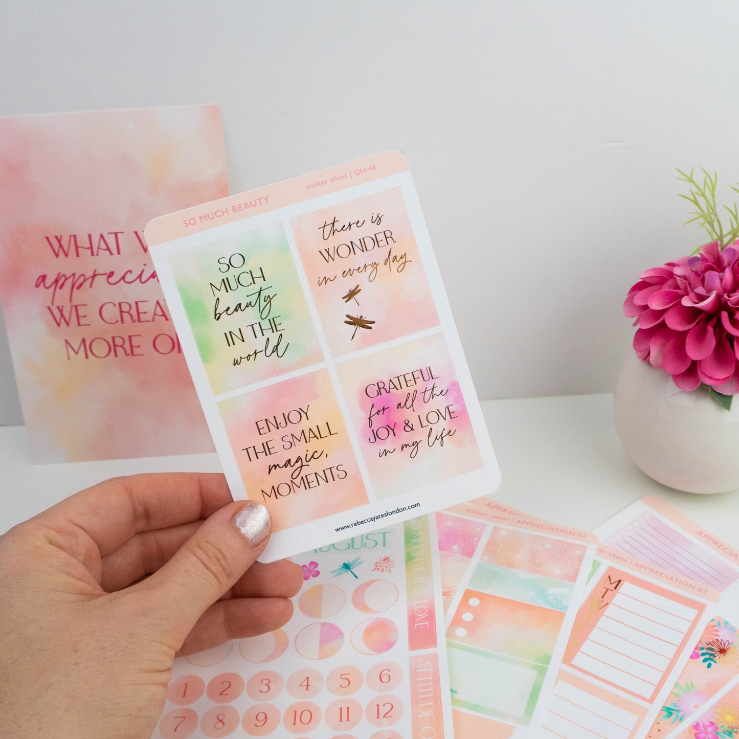SO MUCH BEAUTY - FOILED PLANNER STICKER QUOTES