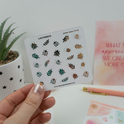 LADYBIRDS - FOILED PLANNER STICKERS