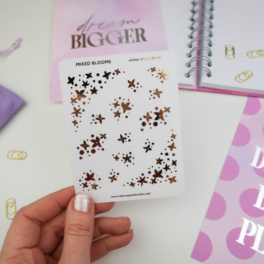 MIXED BLOOMS - FOILED PLANNER STICKERS