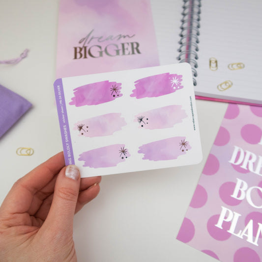 STEPPING BOLDLY SWASHES - PLANNER STICKER SHEET