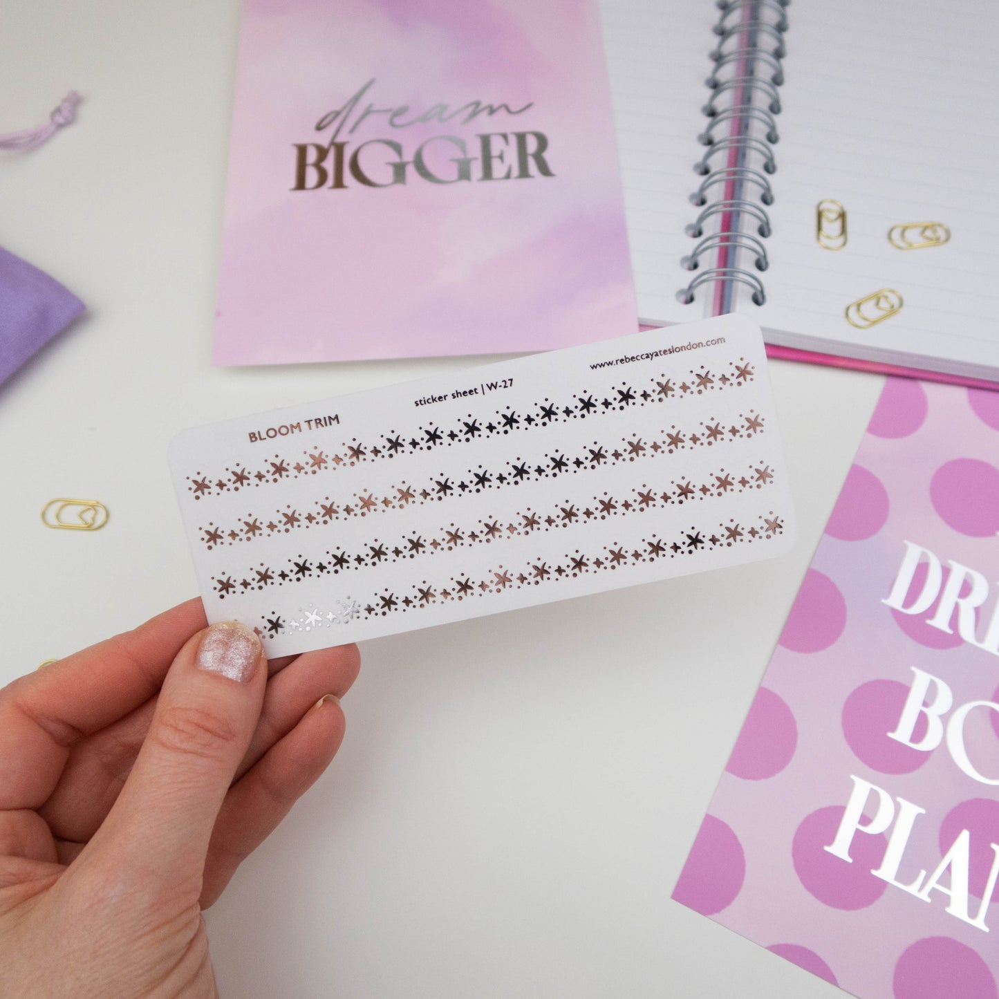 BLOOM WASHI TRIM - FOILED PLANNER STICKERS