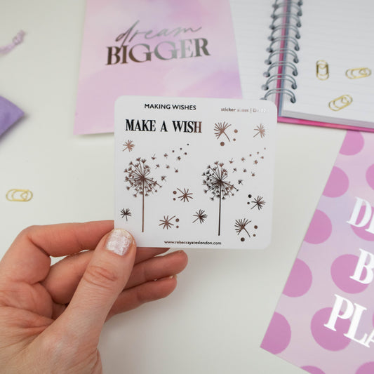 MAKING WISHES - FOILED PLANNER STICKERS