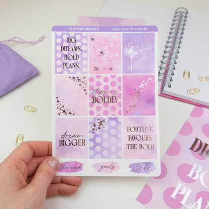 STEPPING BOLDLY - VERTICAL PLANNER WEEKLY KIT