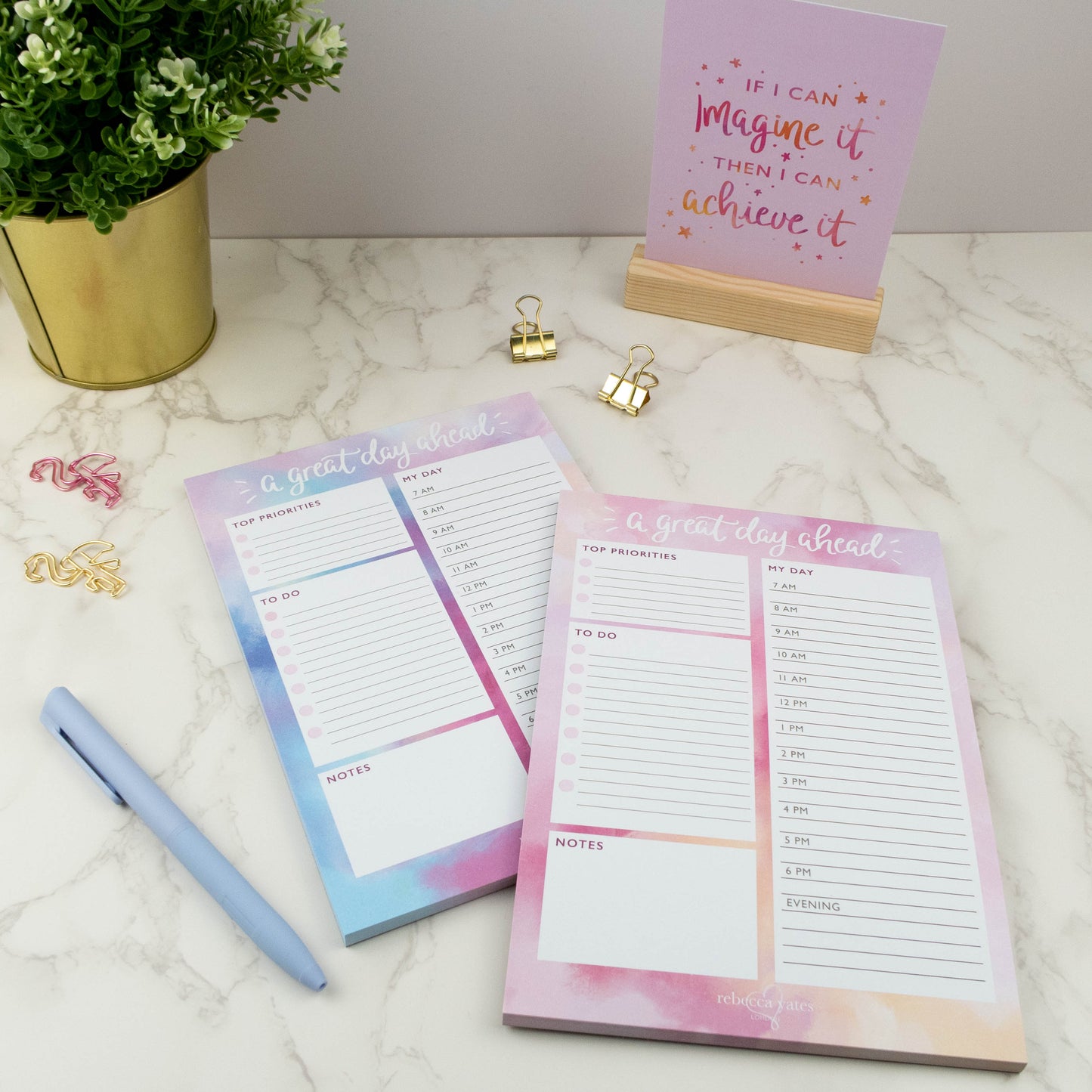 A GREAT DAY AHEAD - DAY PLANNER PAD (ROSE QUARTZ)