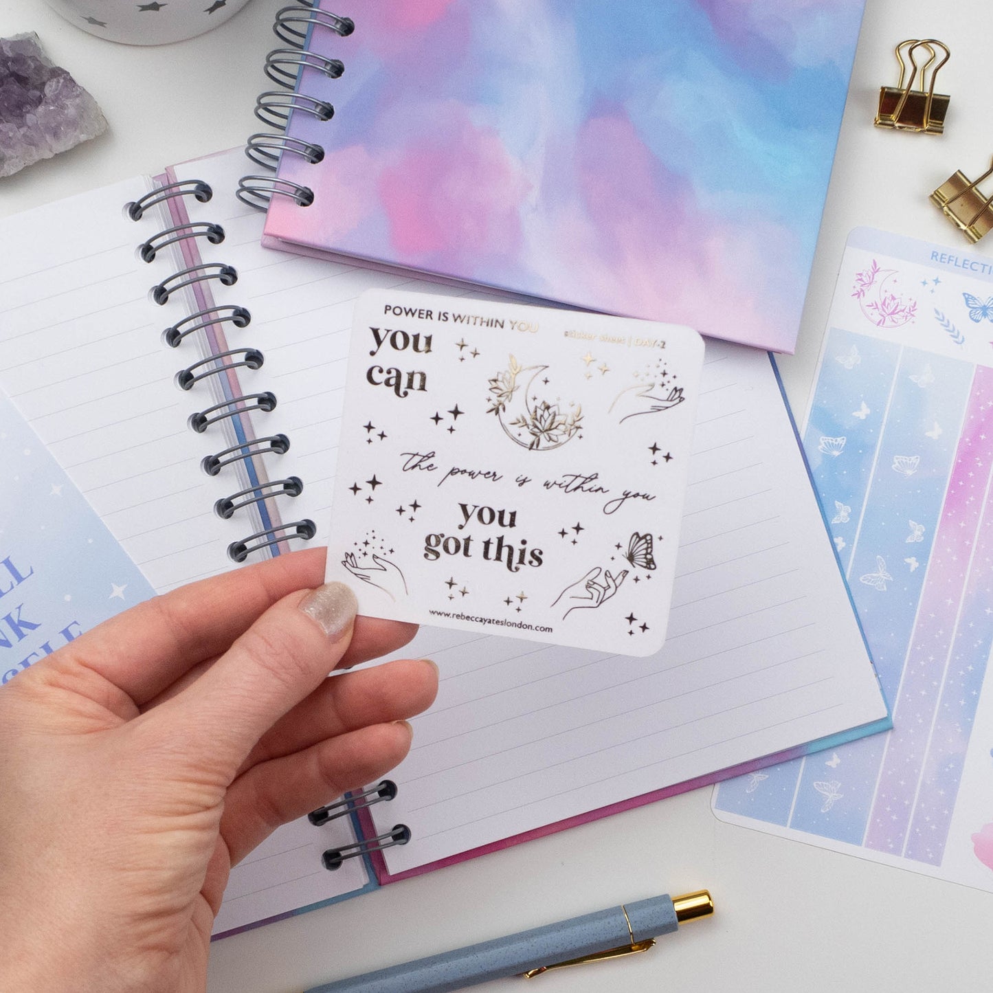 POWER IS WITHIN YOU - FOILED PLANNER STICKER SHEET