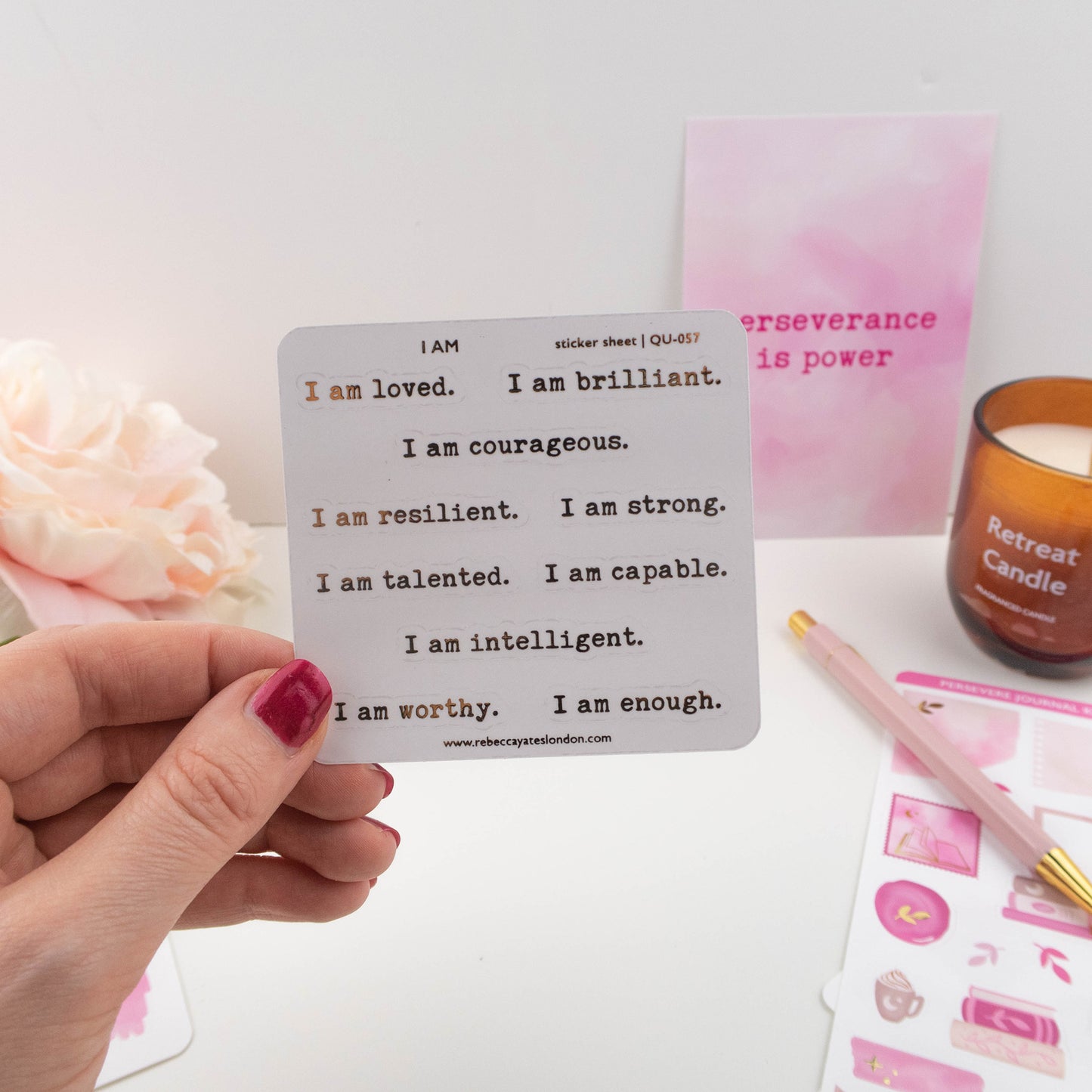 I AM AFFIRMATIONS - FOILED QUOTE SHEET