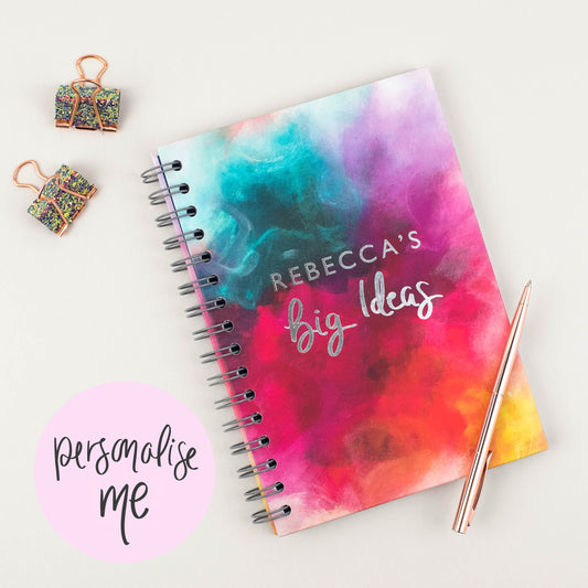 SALE - LUXE PERSONALISED JOURNAL - HELLO RAINBOW COVER