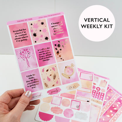 TAKING MY TIME- VERTICAL PLANNER WEEKLY KIT