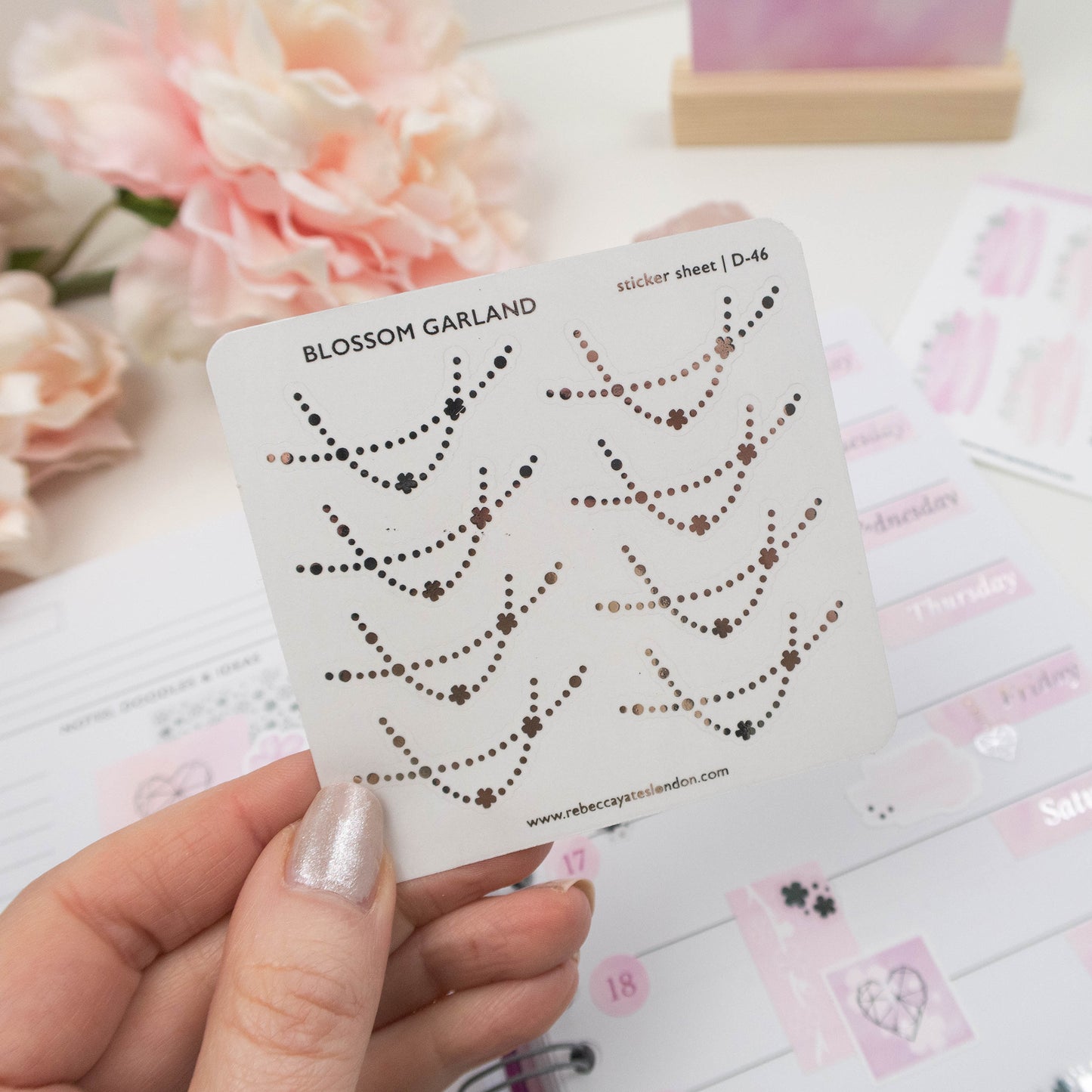 BLOSSOM GARLAND - FOILED PLANNER STICKERS