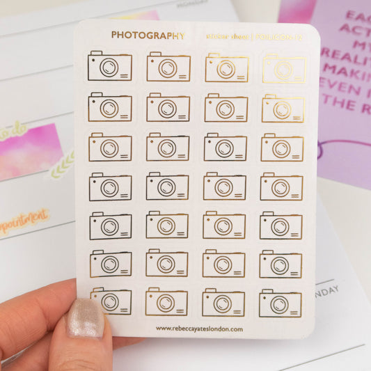 PHOTOGRAPHY - FOILED STICKER SHEET