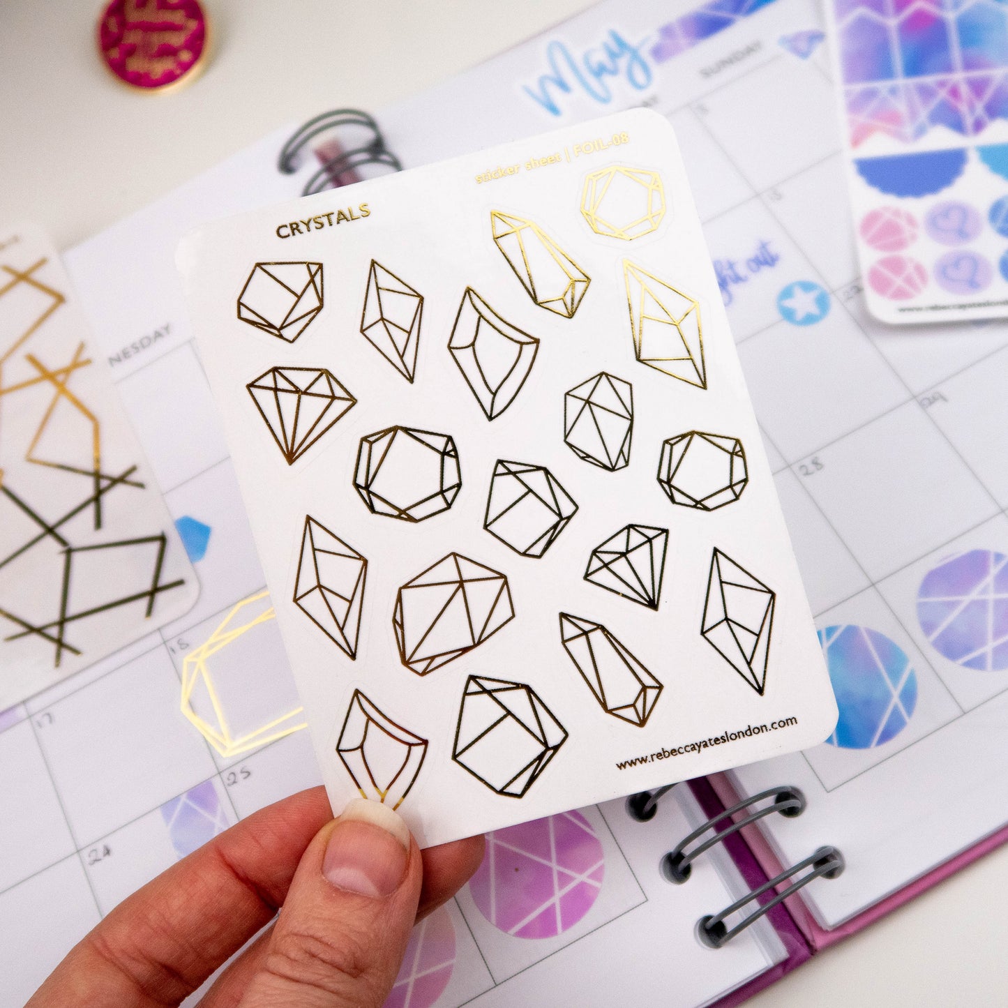 CRYSTALS - FOILED PLANNER STICKERS