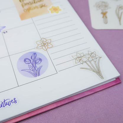 SPRING DAFFODILS - FOILED PLANNER STICKERS