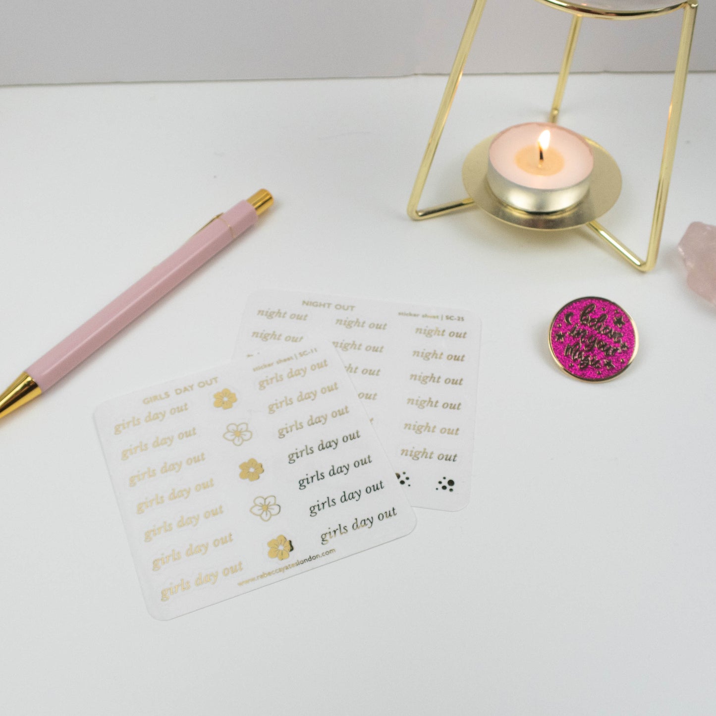 GIRLS DAY OUT - FOILED SCRIPT STICKERS