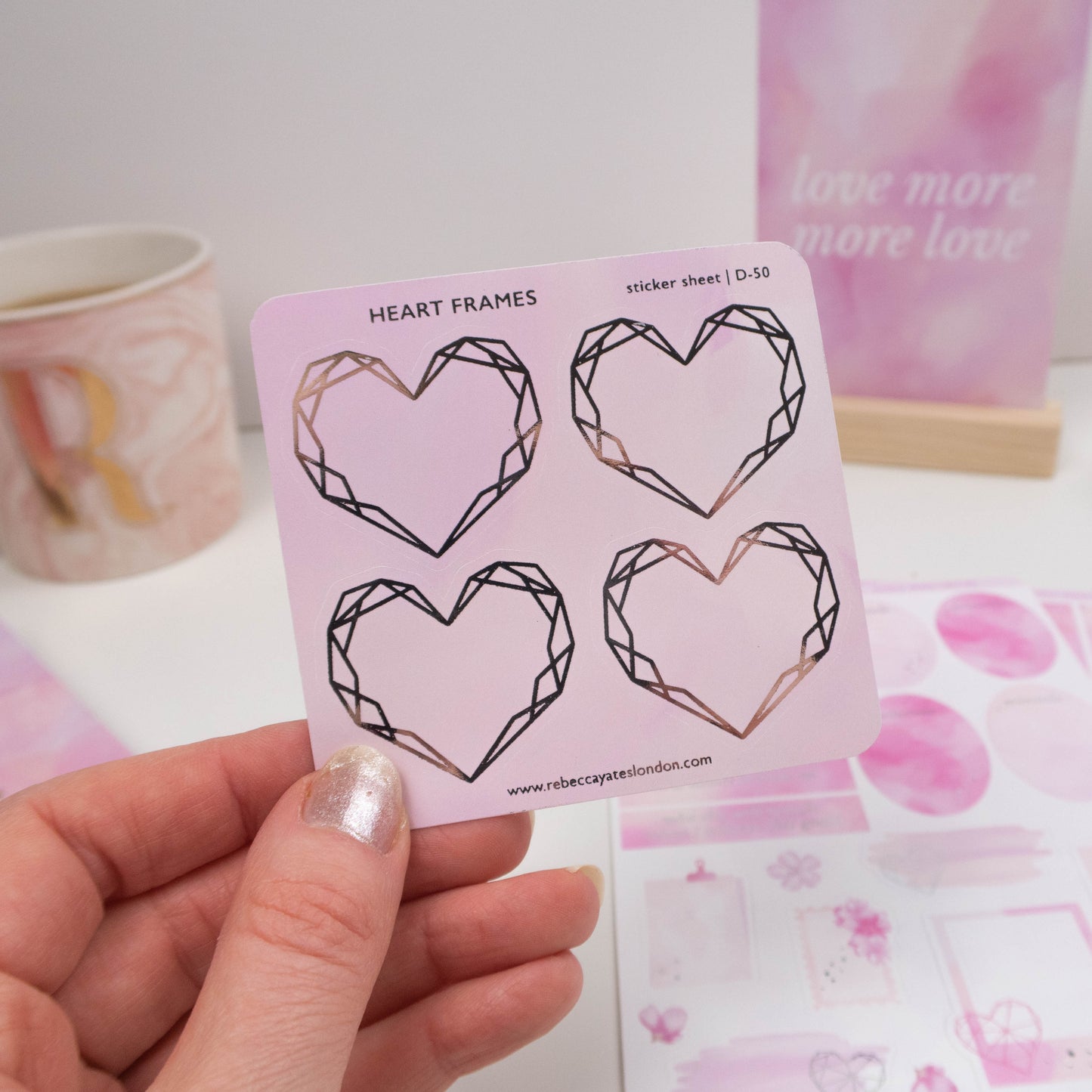 HEART FRAMES - FOILED PLANNER STICKERS