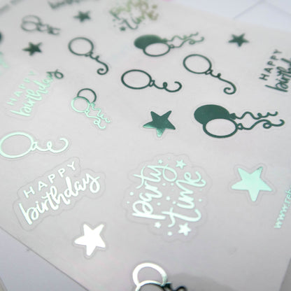 HAPPY BIRTHDAY - FOILED PLANNER STICKERS