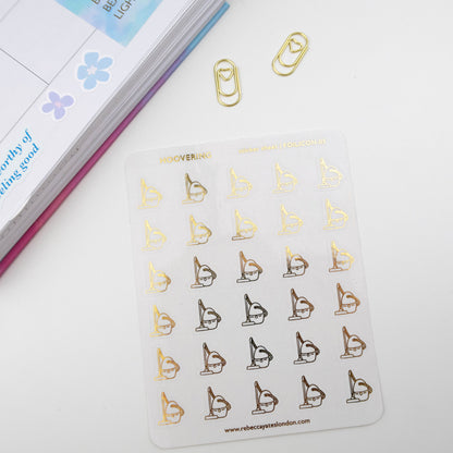 HOOVERING - FOILED PLANNER STICKERS