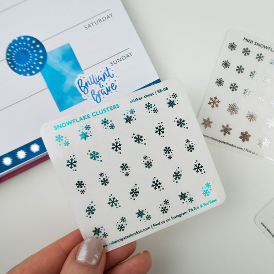 SNOWFLAKE CLUSTERS - FOILED PLANNER STICKERS