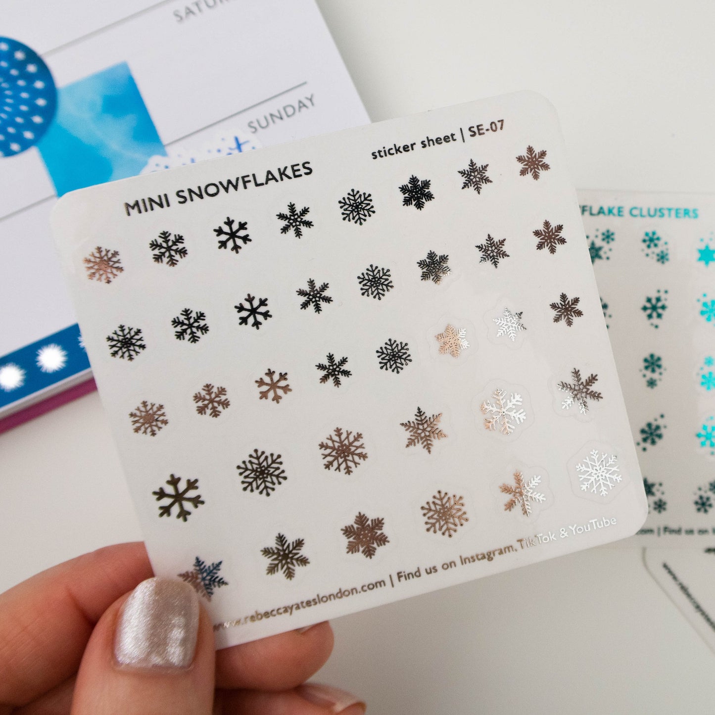 MINI SNOWFLAKES - FOILED PLANNER STICKERS