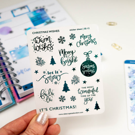 CHRISTMAS WISHES - FOILED PLANNER STICKERS