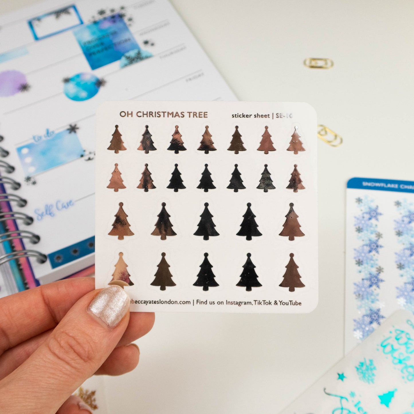 OH CHRISTMAS TREE - FOILED PLANNER STICKERS