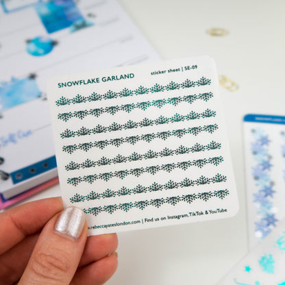 SNOWFLAKE GARLAND - FOILED PLANNER STICKERS