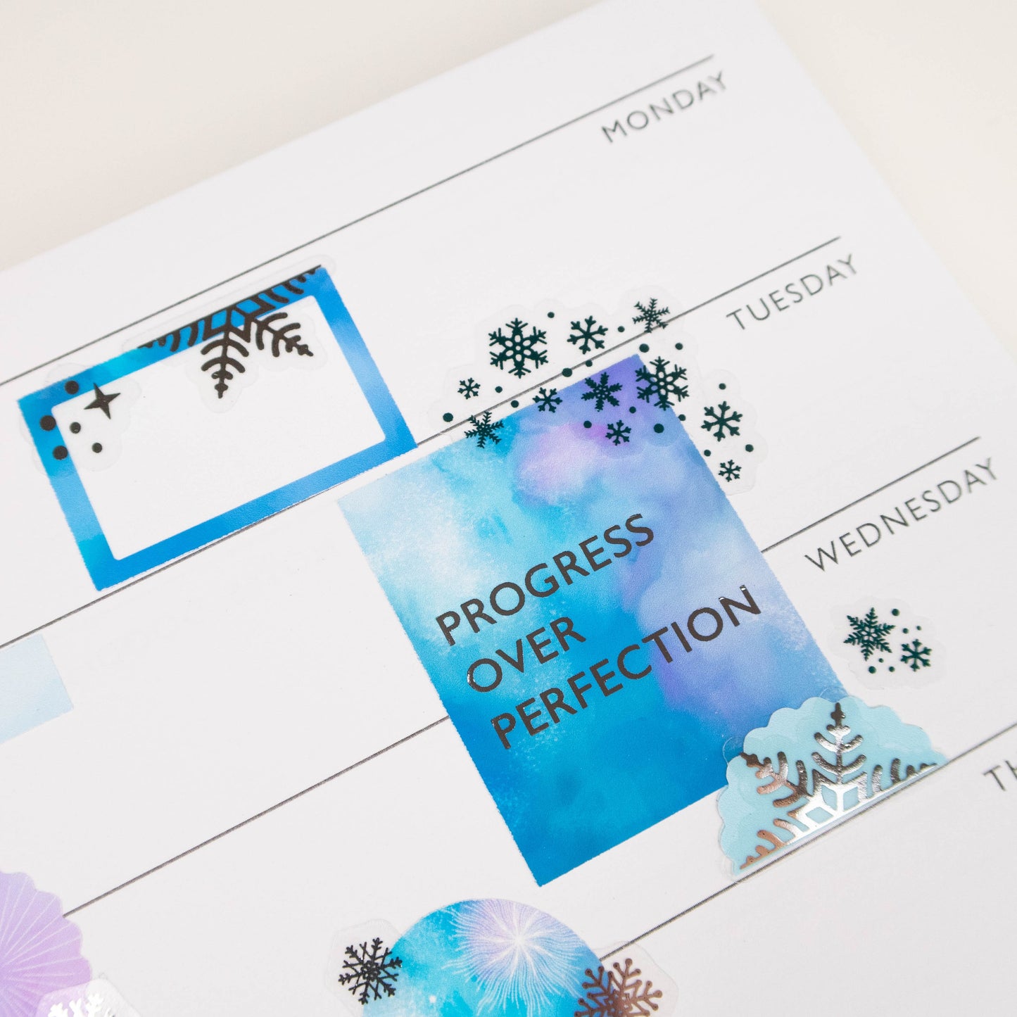 SNOWFALL - FOILED PLANNER STICKERS