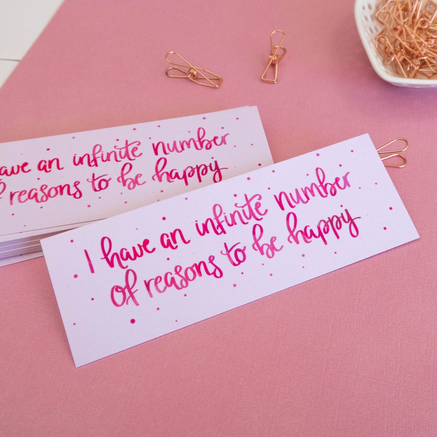 I HAVE AN INFINITE NUMBER OF REASONS TO BE HAPPY - JOURNAL PROMPTS BOOKMARK