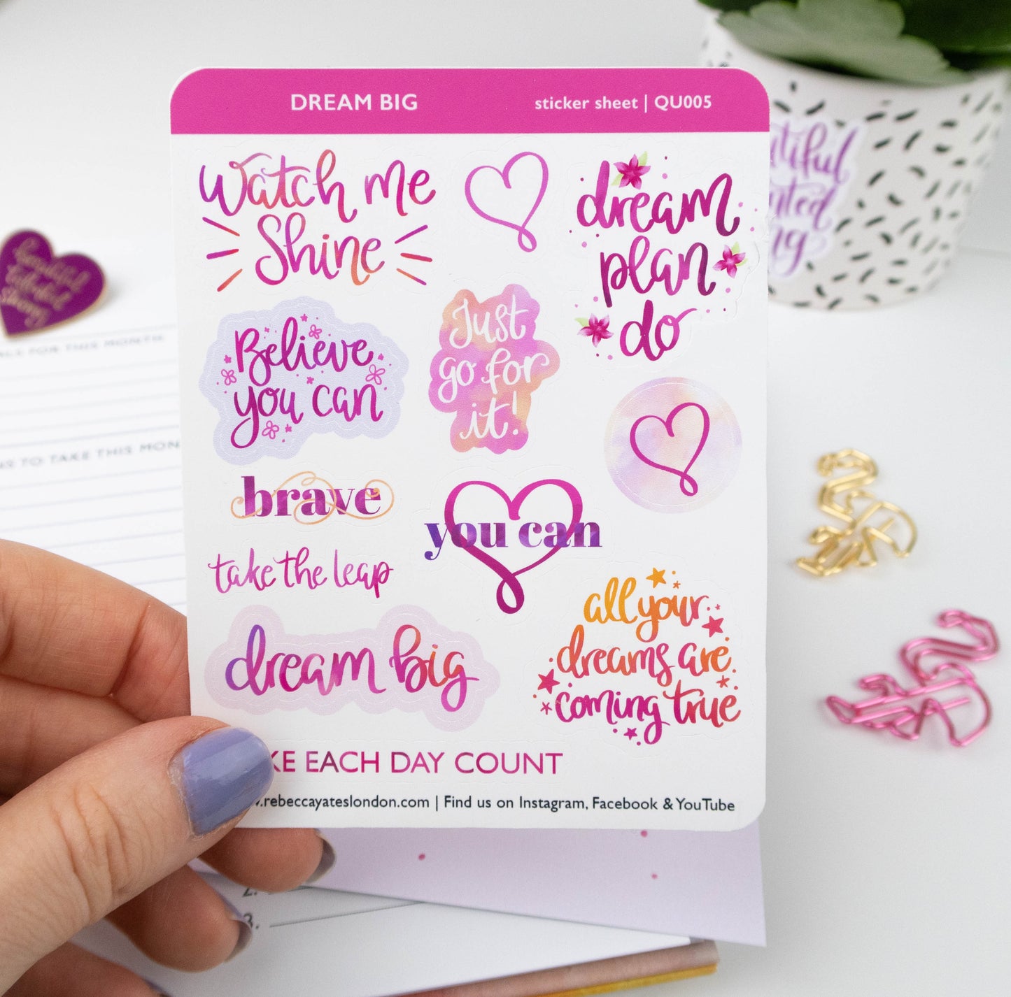 DREAM BIG - QUOTES PLANNER STICKERS