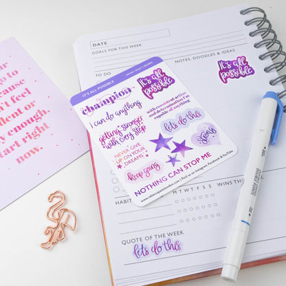 IT'S ALL POSSIBLE - QUOTES PLANNER STICKERS