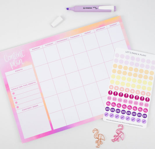 CONTENT PLANNER PAD & STICKERS