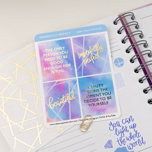 IMPERFECTLY PERFECT - PLANNER STICKER SHEET