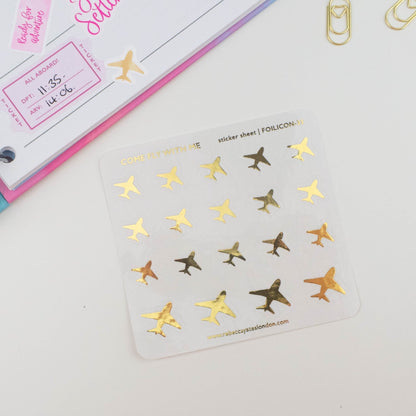 COME FLY WITH ME - FOILED PLANNER STICKERS