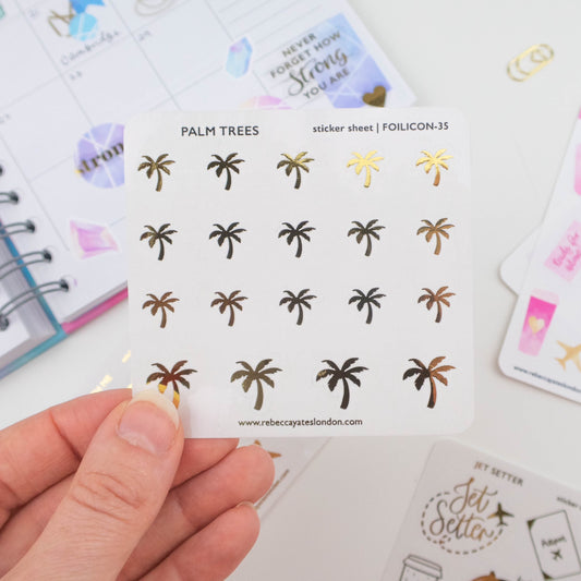 PALM TREES - FOILED PLANNER STICKERS