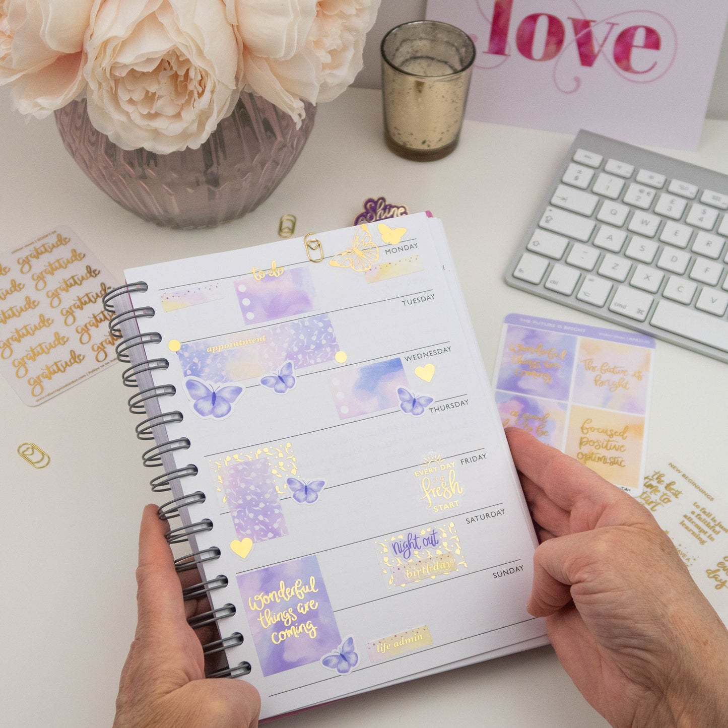 NEW BEGINNINGS - FOILED PLANNER STICKER QUOTES