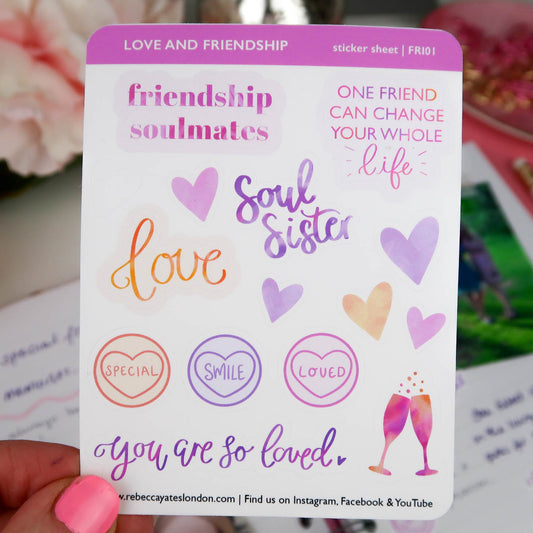 LOVE AND FRIENDSHIP - JOURNAL AND PLANNER STICKERS