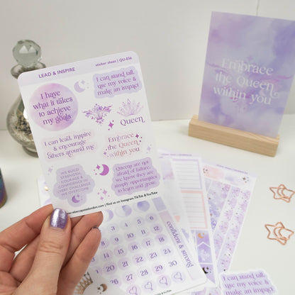 LEAD & INSPIRE - QUOTES PLANNER STICKER SHEET