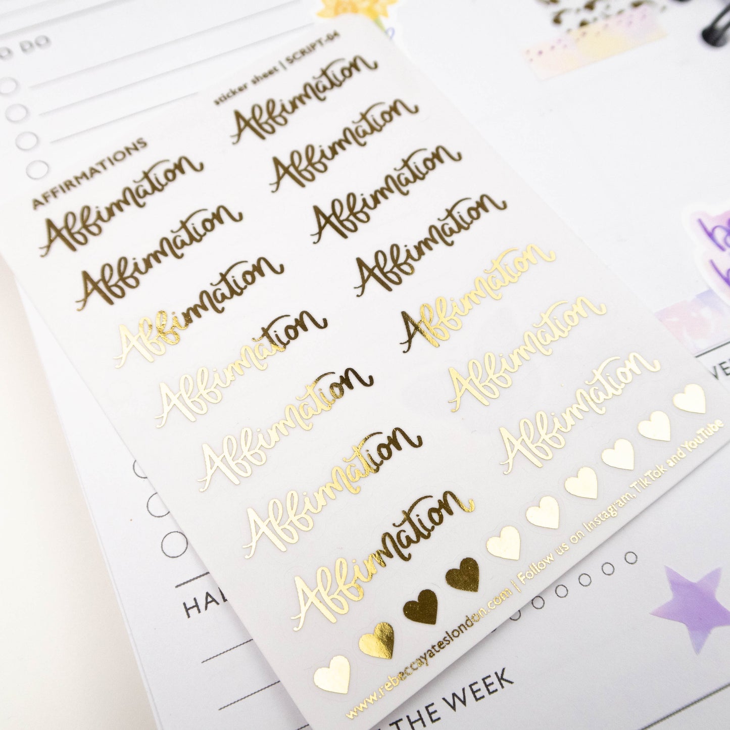 AFFIRMATIONS - FOILED PLANNER STICKERS