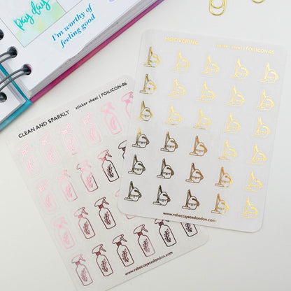 HOOVERING - FOILED PLANNER STICKERS