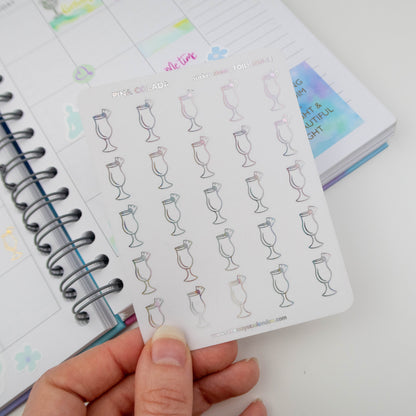 PINA COLADA - FOILED PLANNER STICKERS