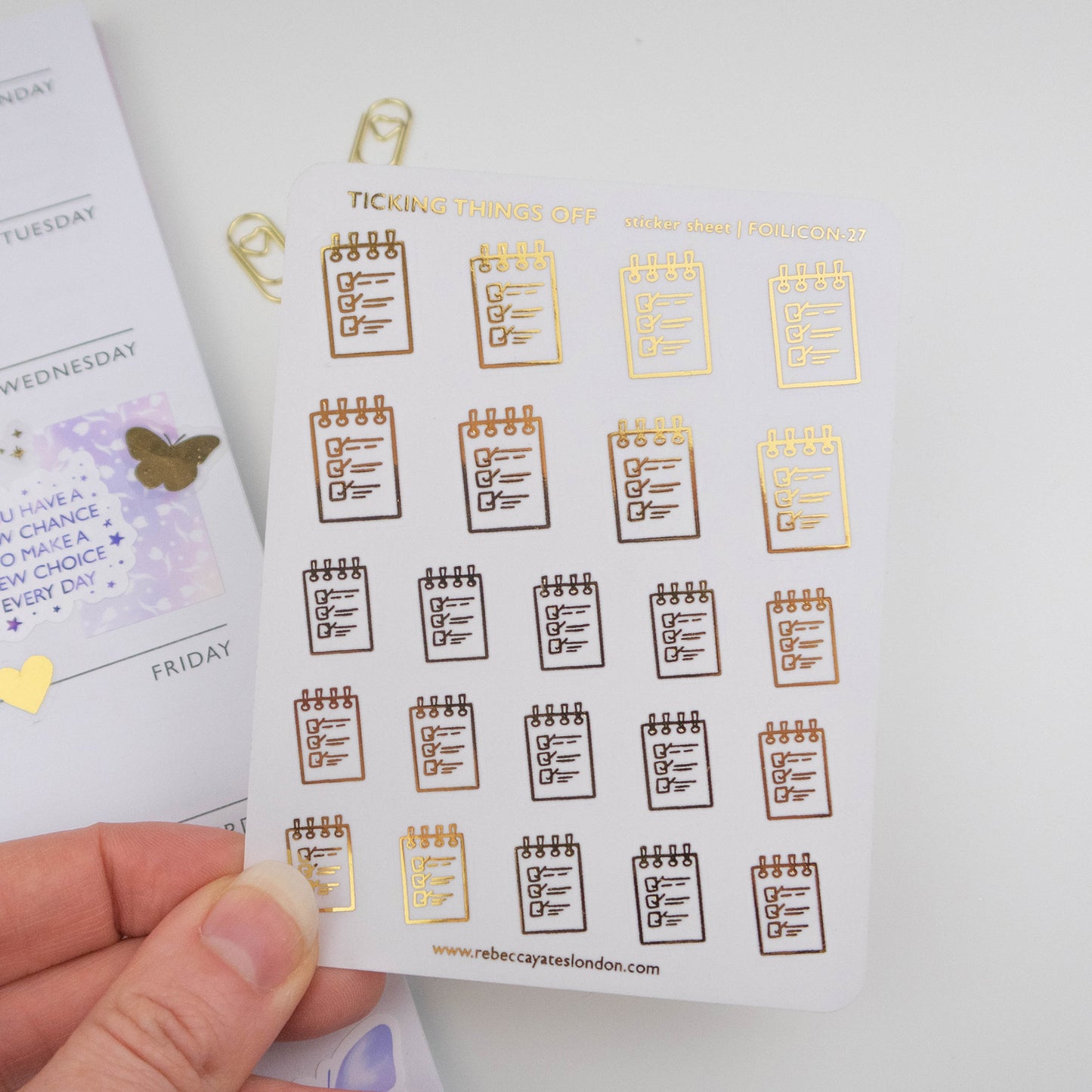 TICKING THINGS OFF - FOILED PLANNER STICKERS